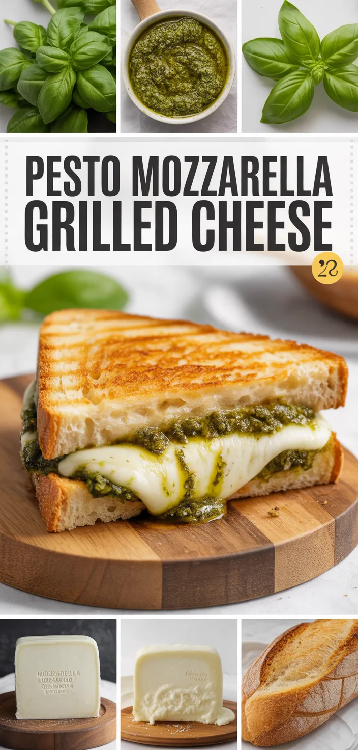 A photo of Pesto Mozzarella Grilled Cheese Recipe