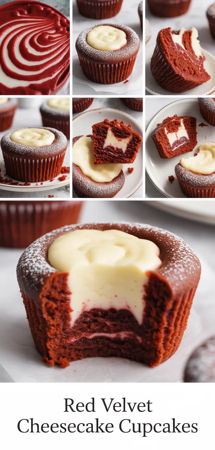 A photo of Red Velvet Cheesecake Cupcakes Recipe