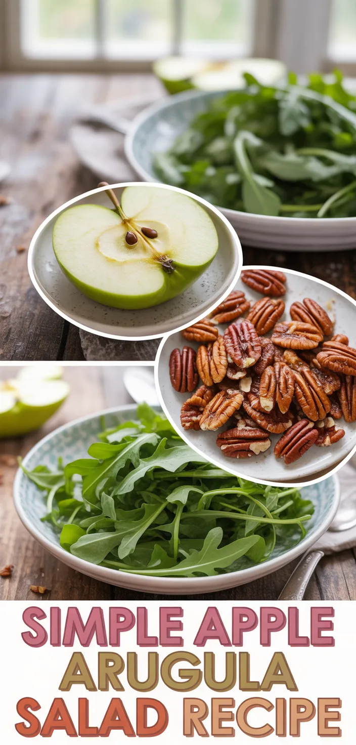 A photo of Simple Apple Arugula Salad Recipe