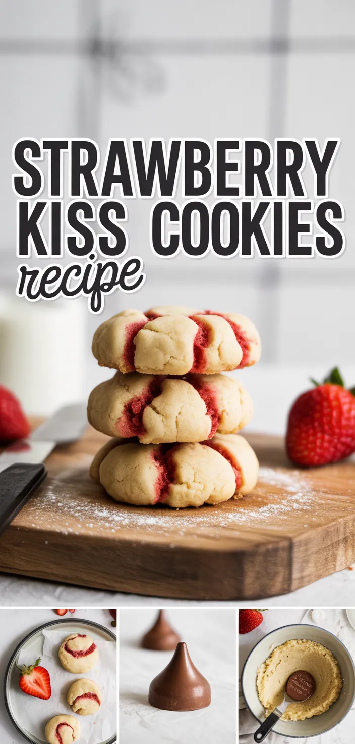 A photo of Strawberry Kiss Cookies Recipe