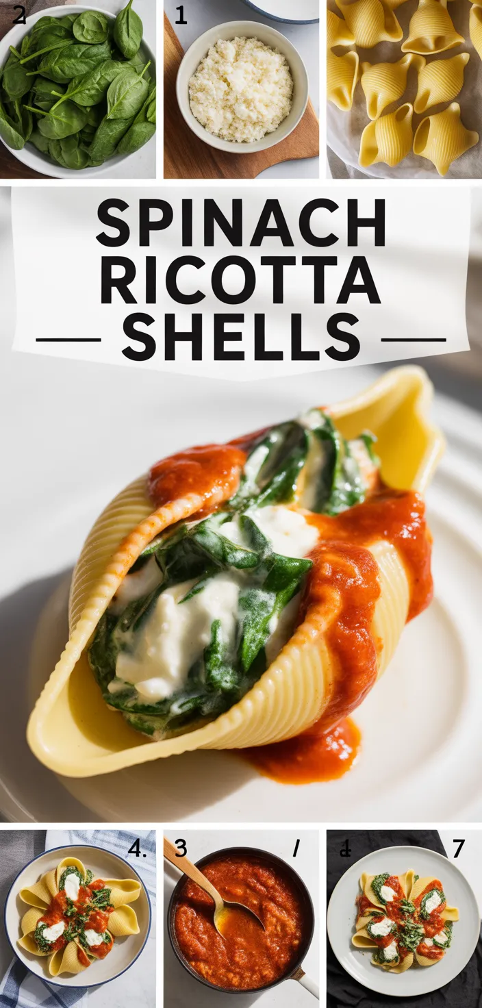 A photo of Stuffed Pasta Shells With Spinach & Ricotta Recipe