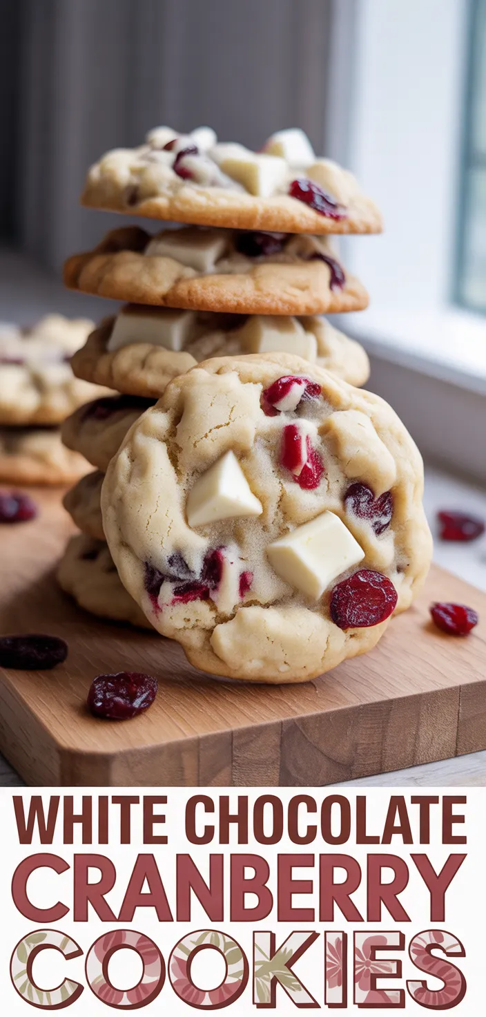 A photo of White Chocolate Cranberry Cookies (no Chill Time) Recipe