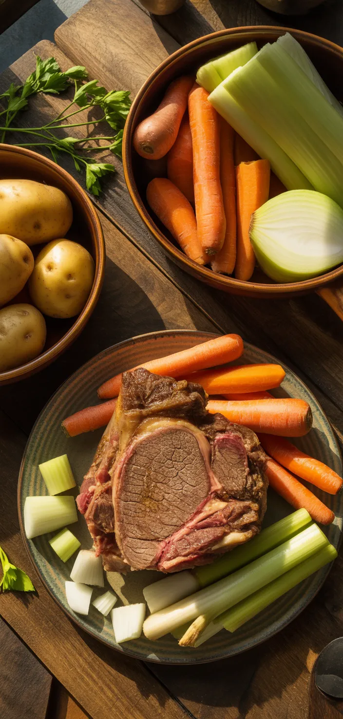 Ingredients photo for Easy Crock Pot Pot Roast (with Gravy!) Recipe