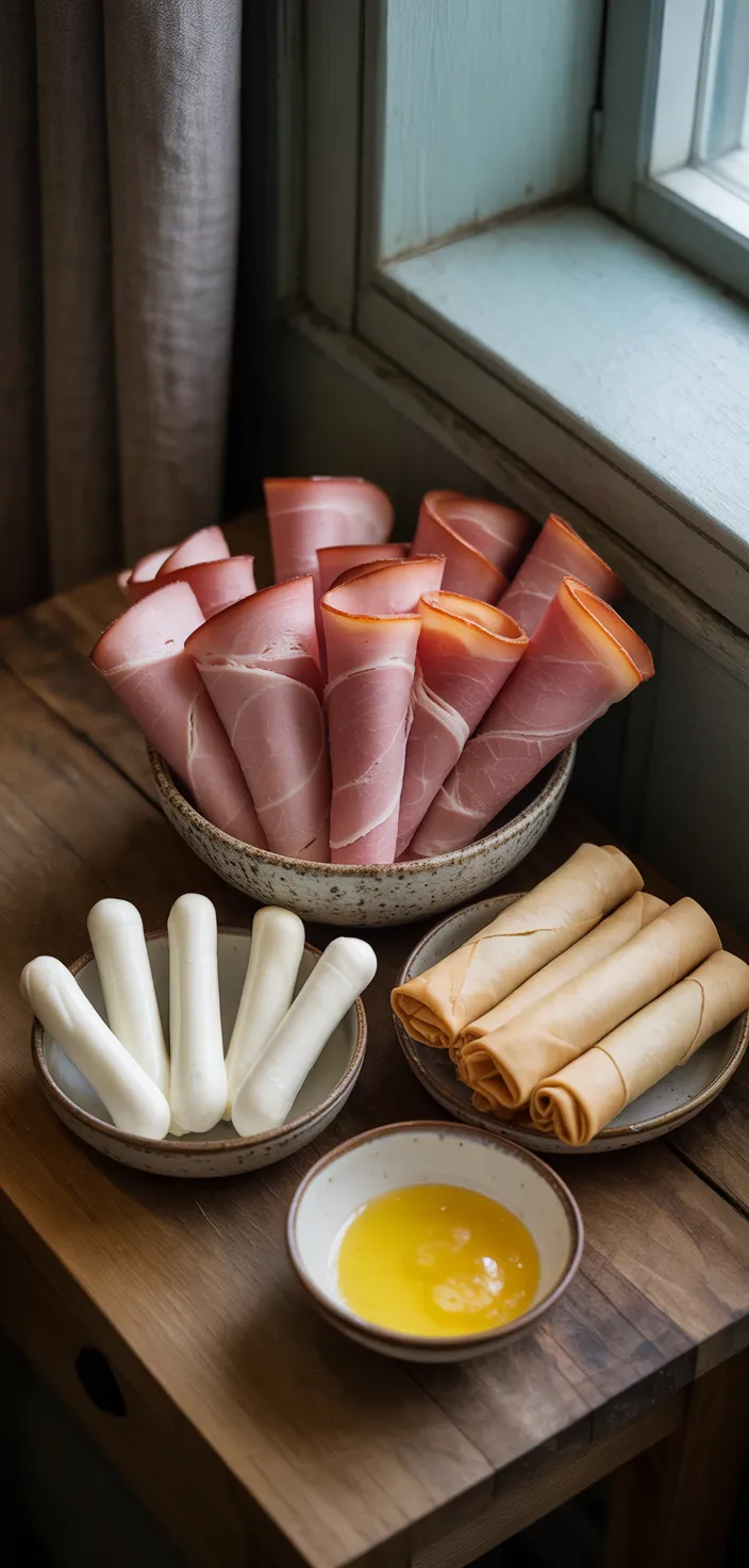 Ingredients photo for Ham And Cheese Sticks Recipe