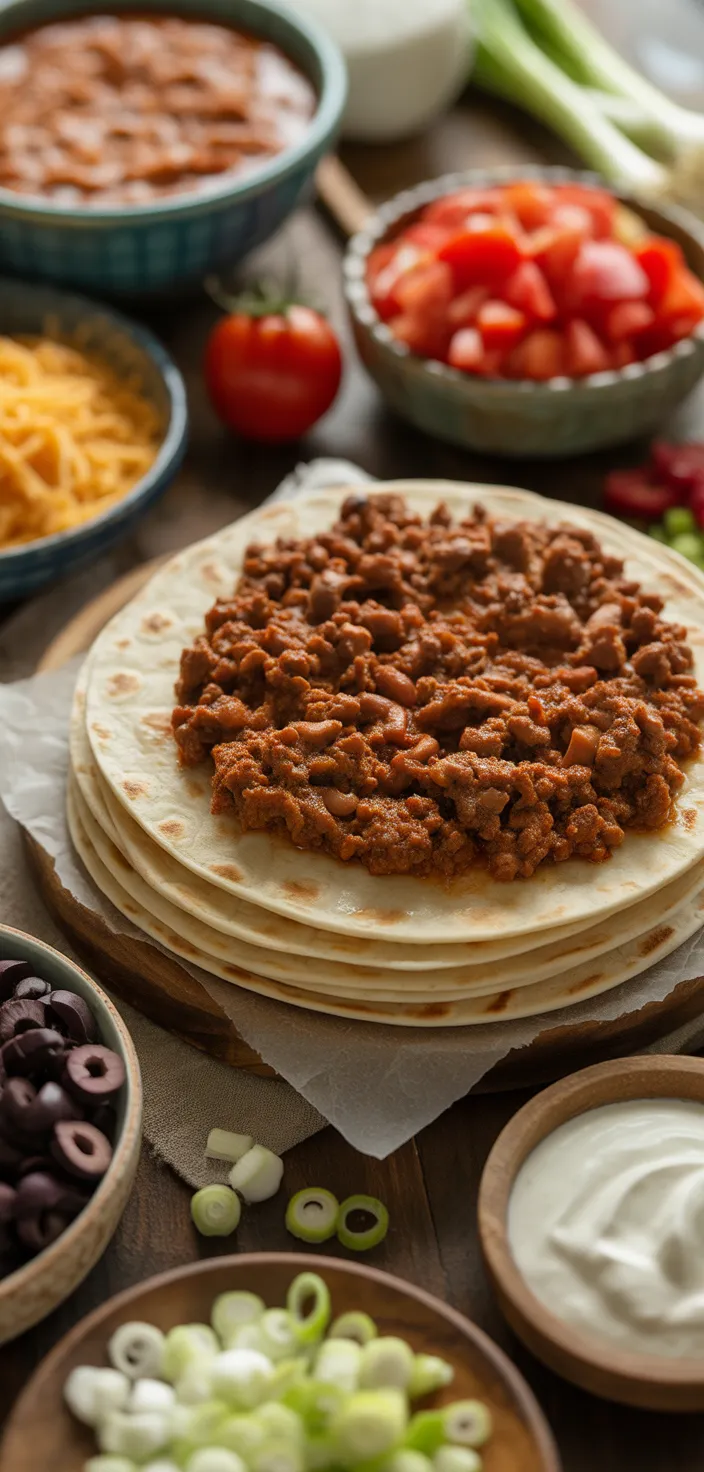 Ingredients photo for Mexican Pizza (Taco Bell Copycat Recipe)