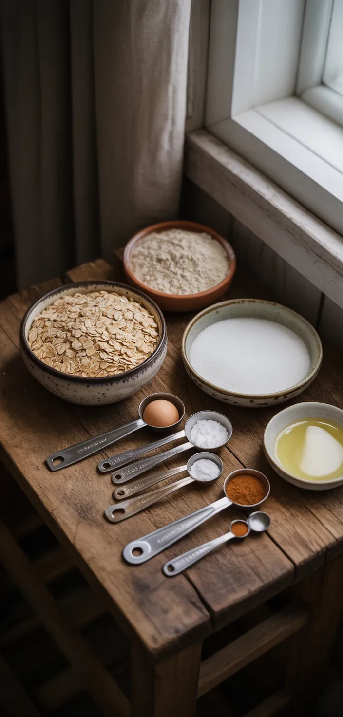 Ingredients photo for Oatmeal Pancakes Recipe