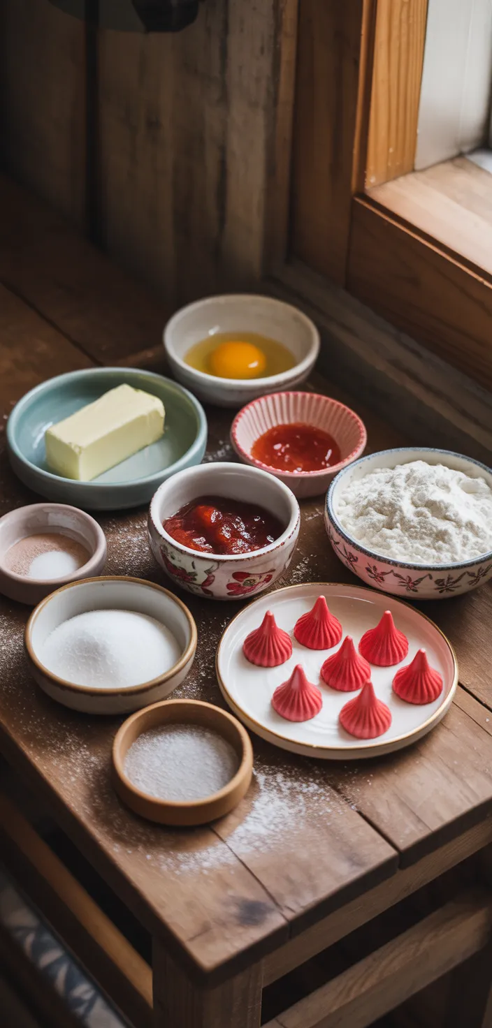 Ingredients photo for Strawberry Kiss Cookies Recipe