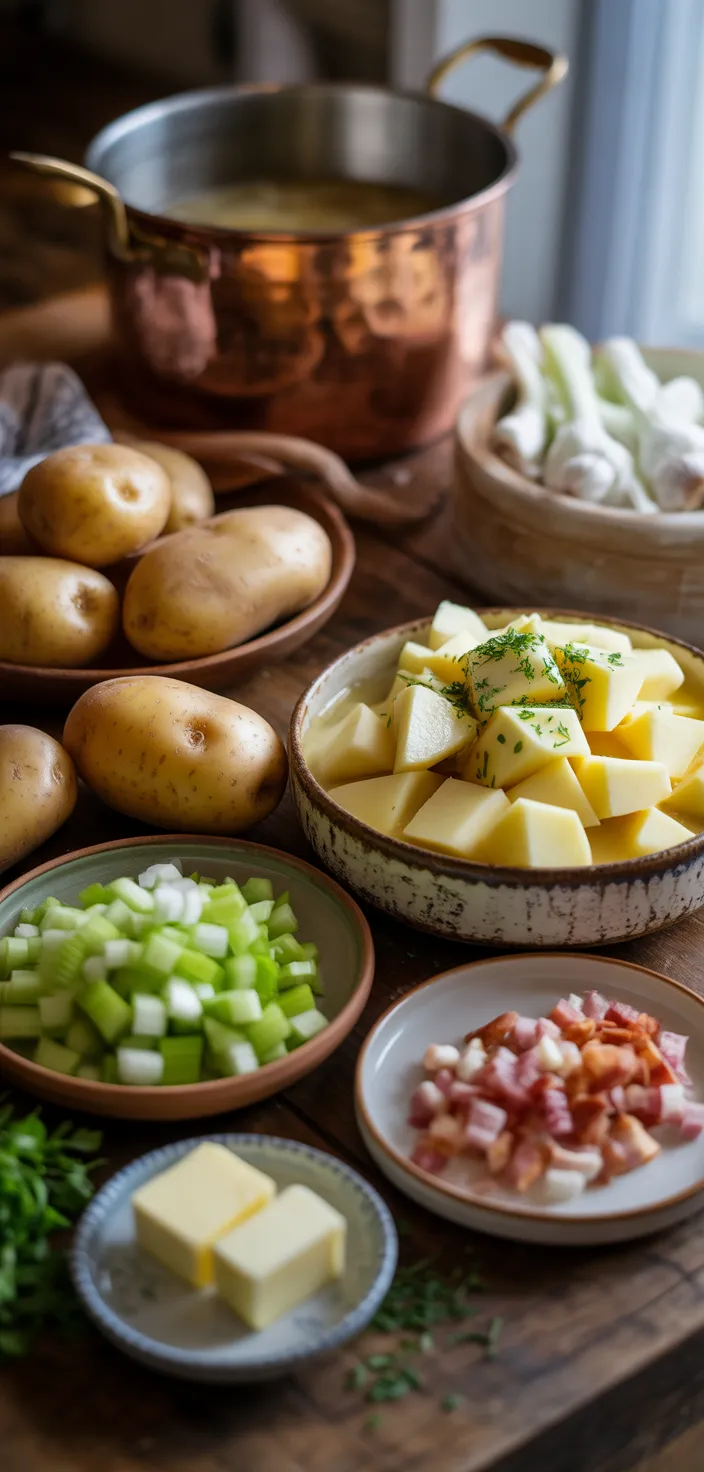 Ingredients photo for The Ultimate Creamy Potato Soup Recipe