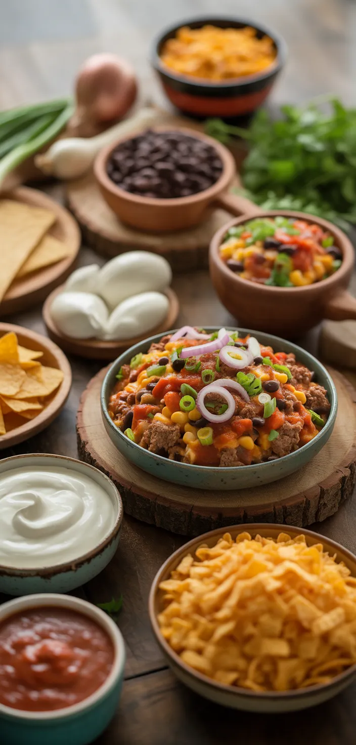 Ingredients photo for Walking Taco Casserole: A Fiesta Of Flavors In Every Bite Recipe