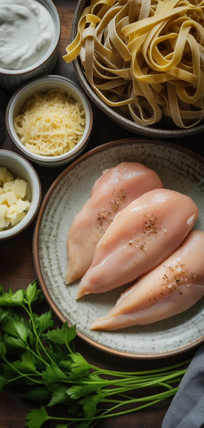 Ingredients photo for Best Chicken Alfredo Recipe
