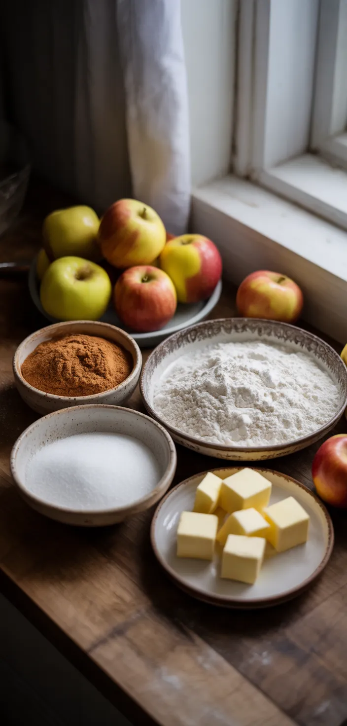 Ingredients photo for Cinnamon Apple Crumb Cake Recipe