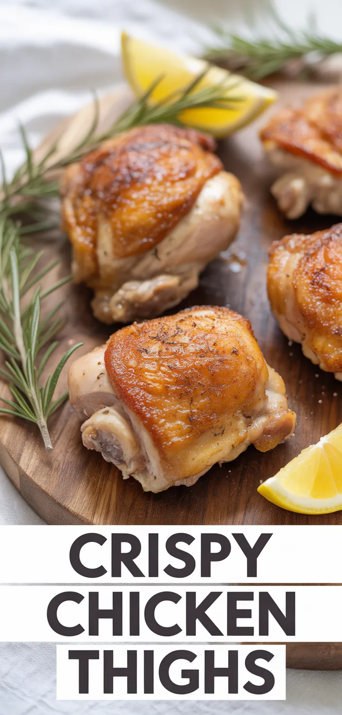 A photo of Crispy Chicken Thighs In The Oven Recipe
