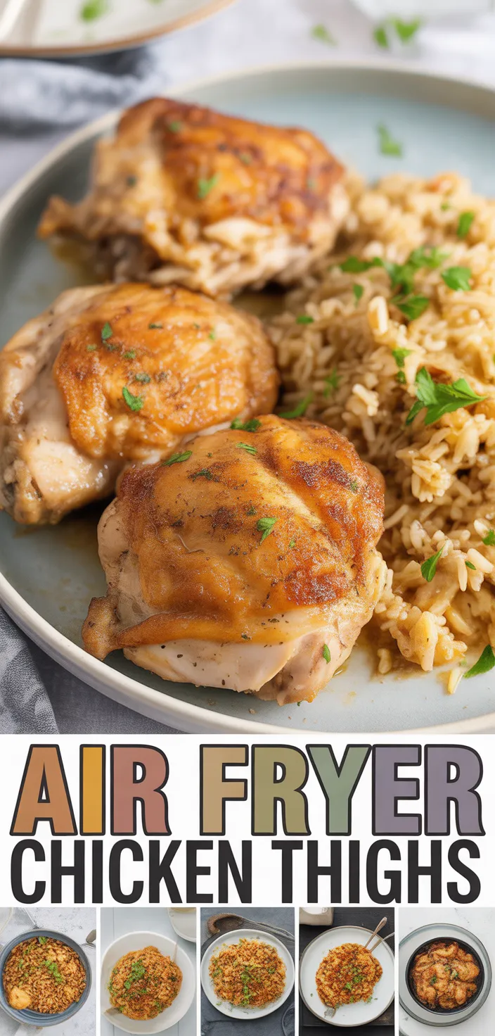 A photo of Easy Air Fryer Boneless Skinless Chicken Thighs + Video Recipe