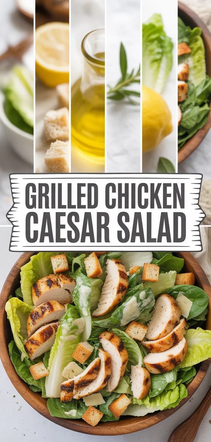 A photo of Easy Grilled Chicken Caesar Salad With Homemade Dressing Recipe