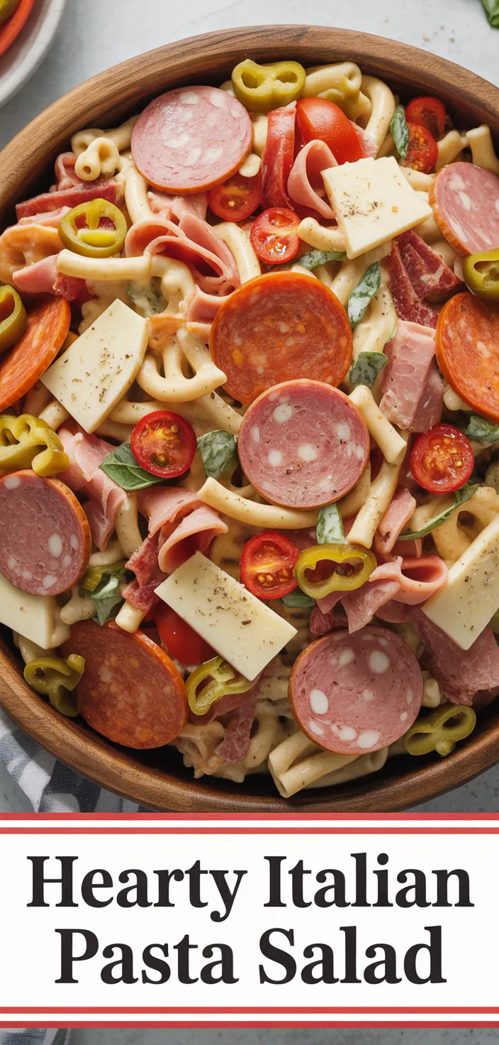 A photo of Hearty And So Delicious! Italian Grinder Pasta Salad Recipe