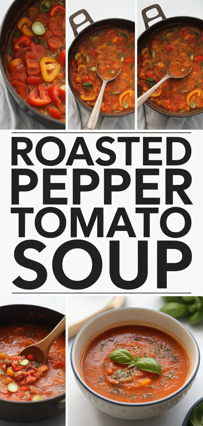 A photo of Roasted Red Pepper And Tomato Soup Recipe