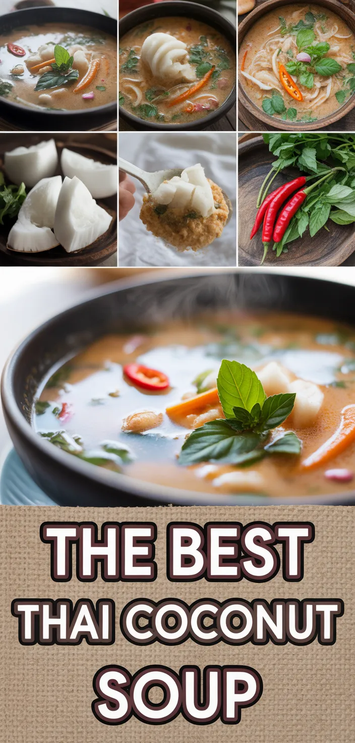 A photo of The Best Thai Coconut Soup Recipe