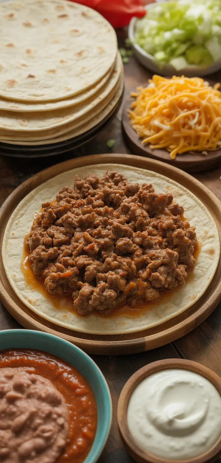 Ingredients photo for Copycat Taco Bell Mexican Pizzas Recipe