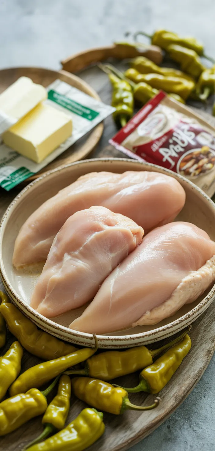 Ingredients photo for Easy Mississippi Chicken Recipe