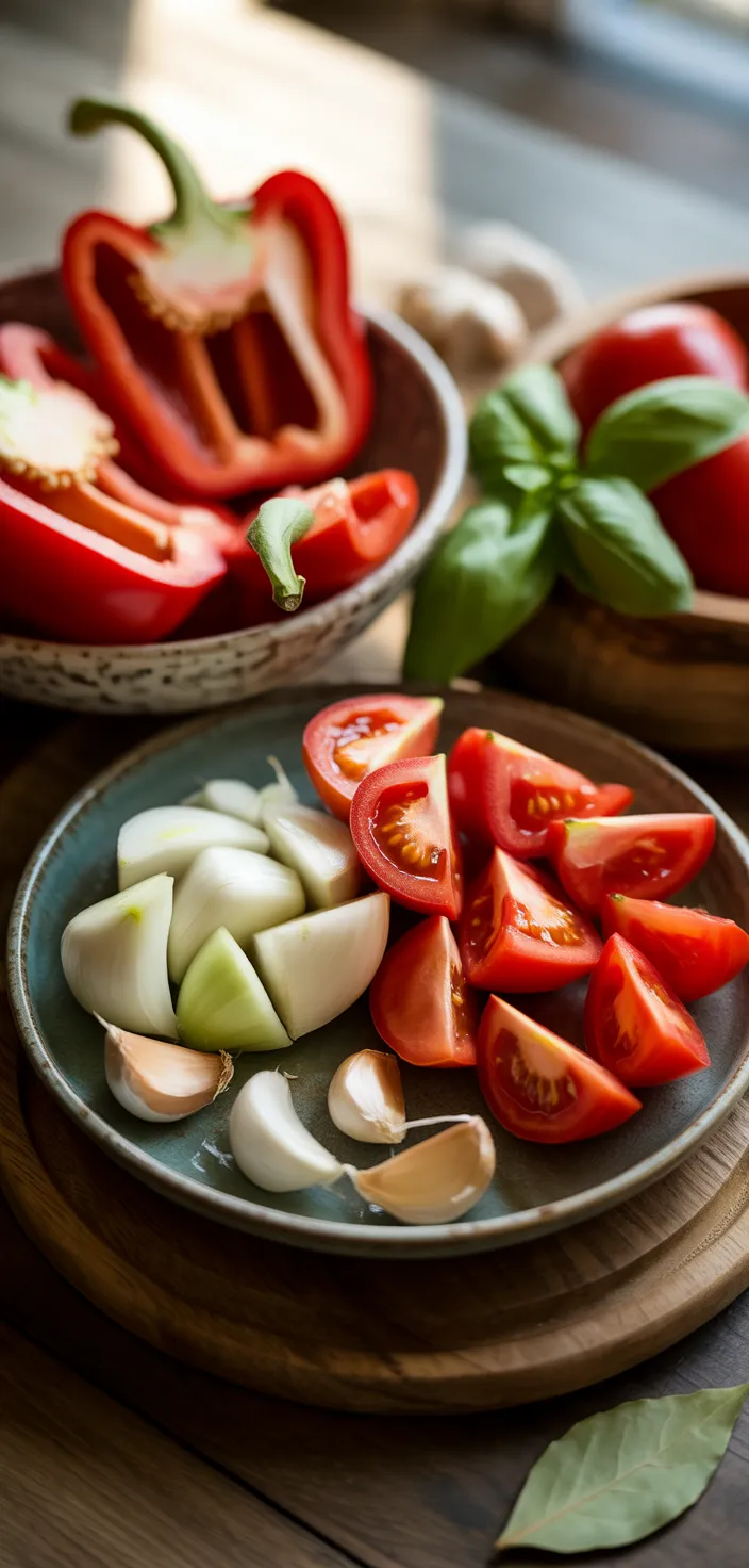 Ingredients photo for Roasted Red Pepper And Tomato Soup Recipe