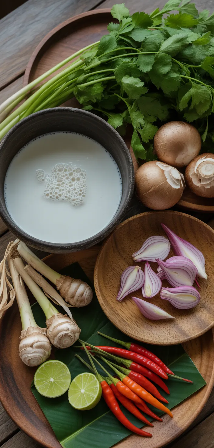 Ingredients photo for The Best Thai Coconut Soup Recipe