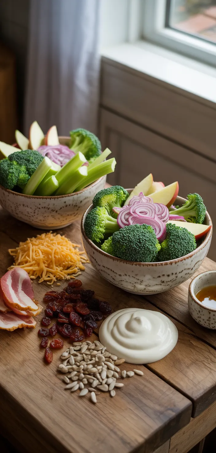 Ingredients photo for Apple Broccoli Salad Recipe