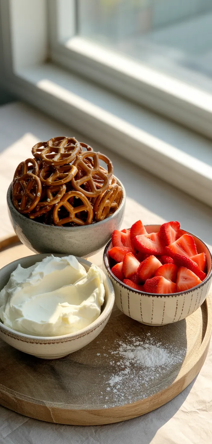 Ingredients photo for Classic Strawberry Pretzel Salad Recipe