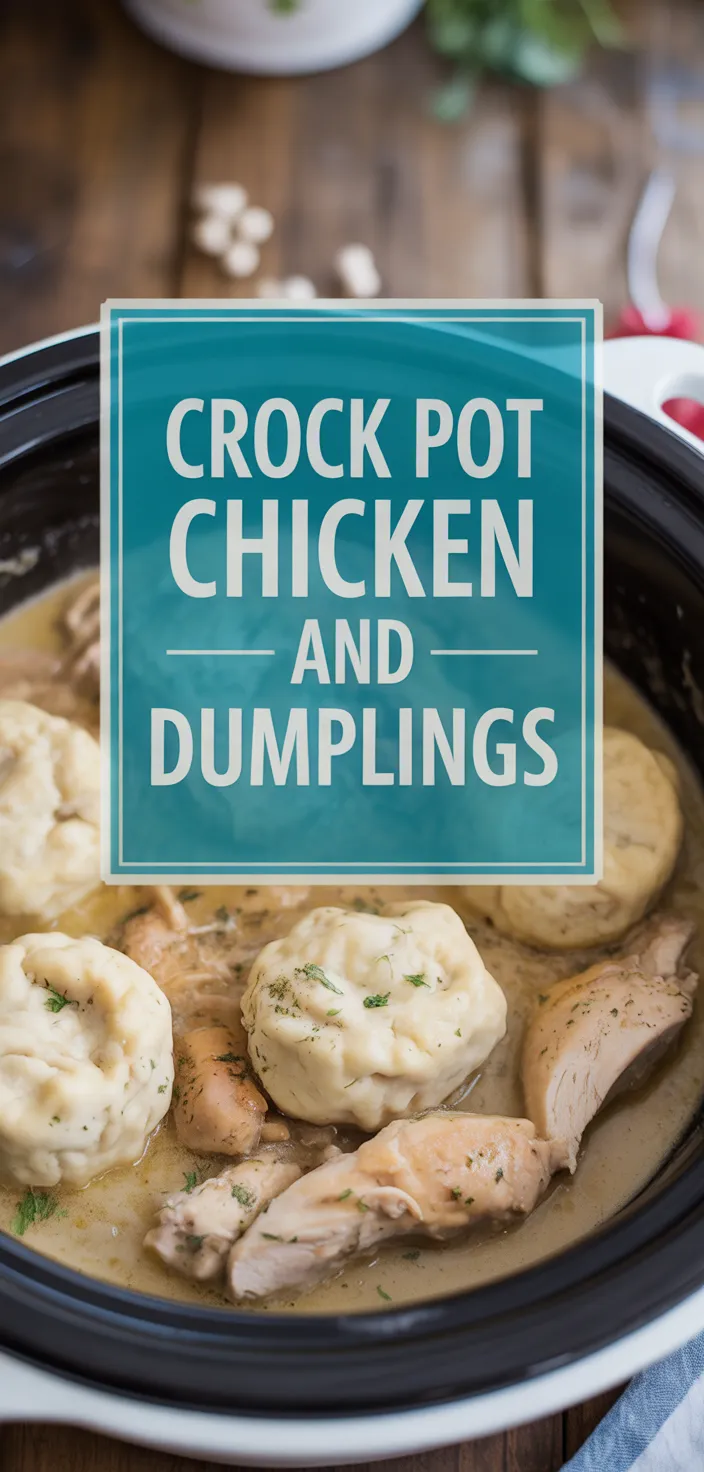 A photo of Crock Pot Chicken And Dumplings Recipe