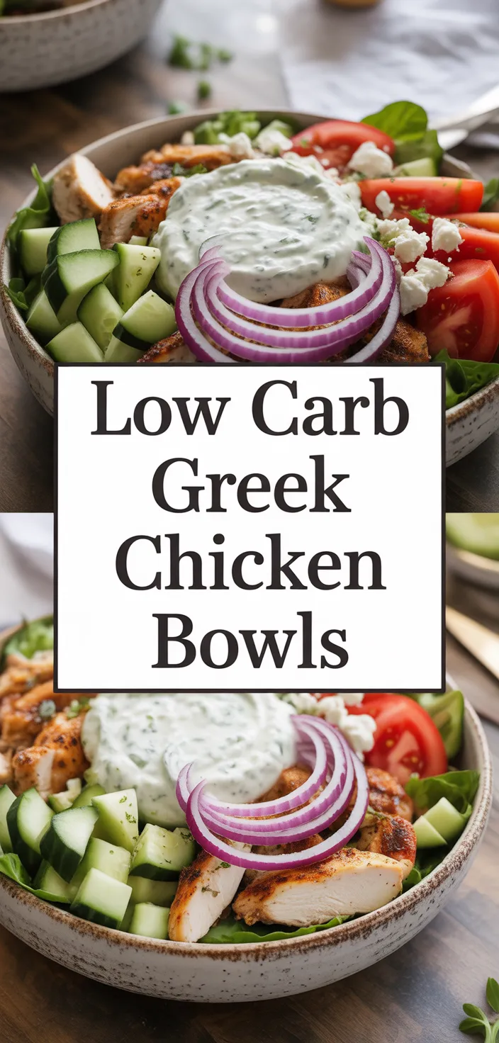 A photo of Low Carb Greek Chicken Bowls Recipe