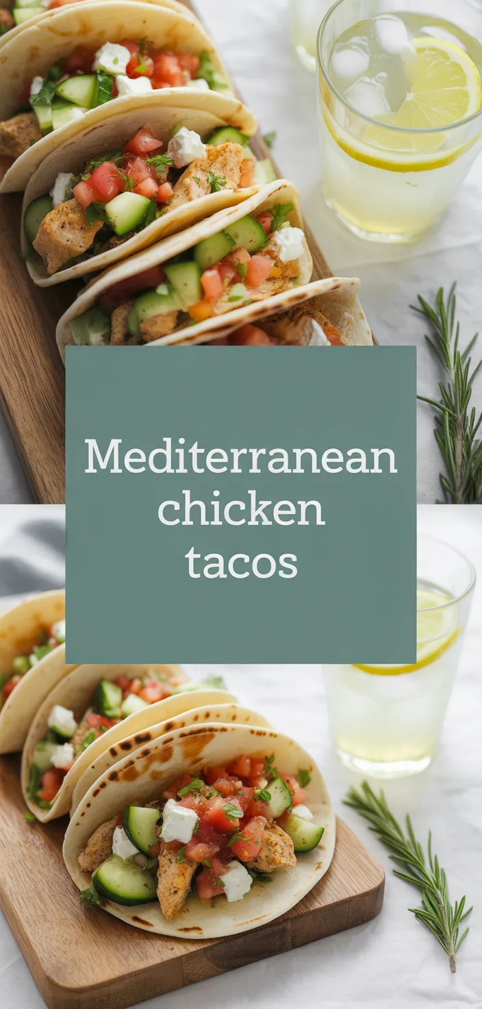 A photo of Mediterranean Chicken Tacos Recipe