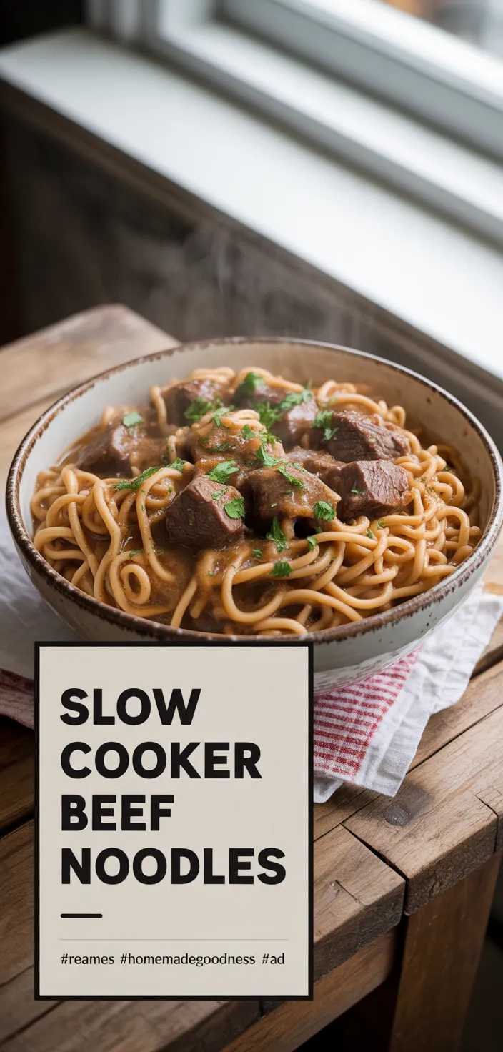 A photo of Slow Cooker Beef Noodles Recipe