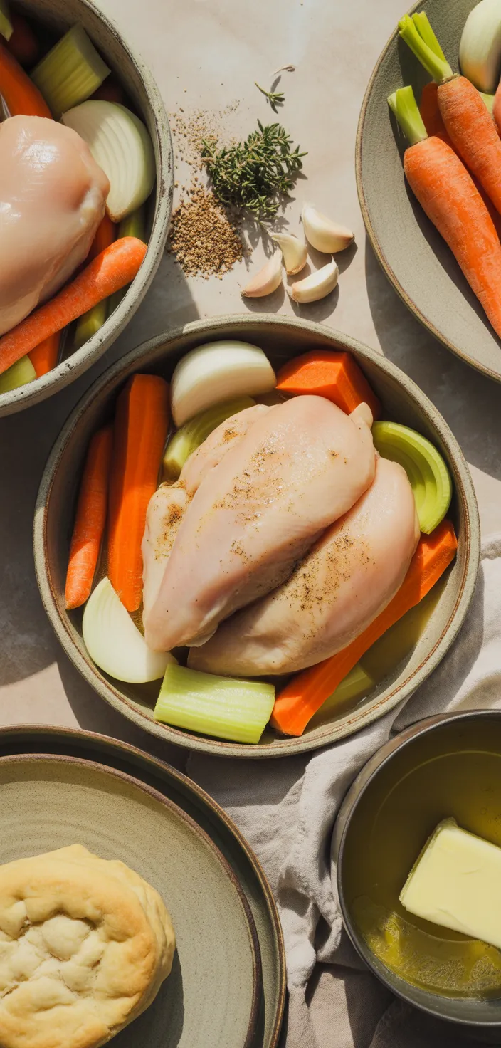 Ingredients photo for Crock Pot Chicken And Dumplings Recipe