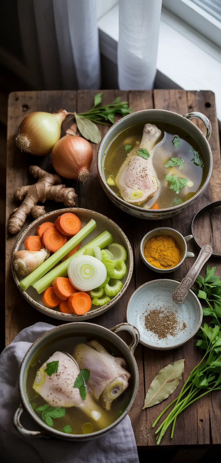 Ingredients photo for Healing Chicken Noodle Soup Recipe