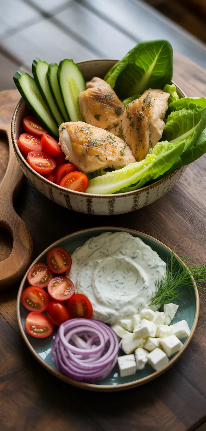 Ingredients photo for Low Carb Greek Chicken Bowls Recipe