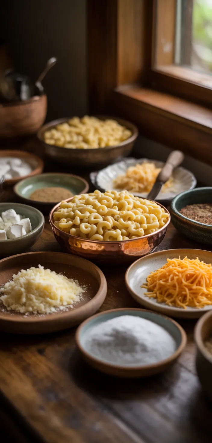 Ingredients photo for Soul Food Southern Baked Mac And Cheese Recipe