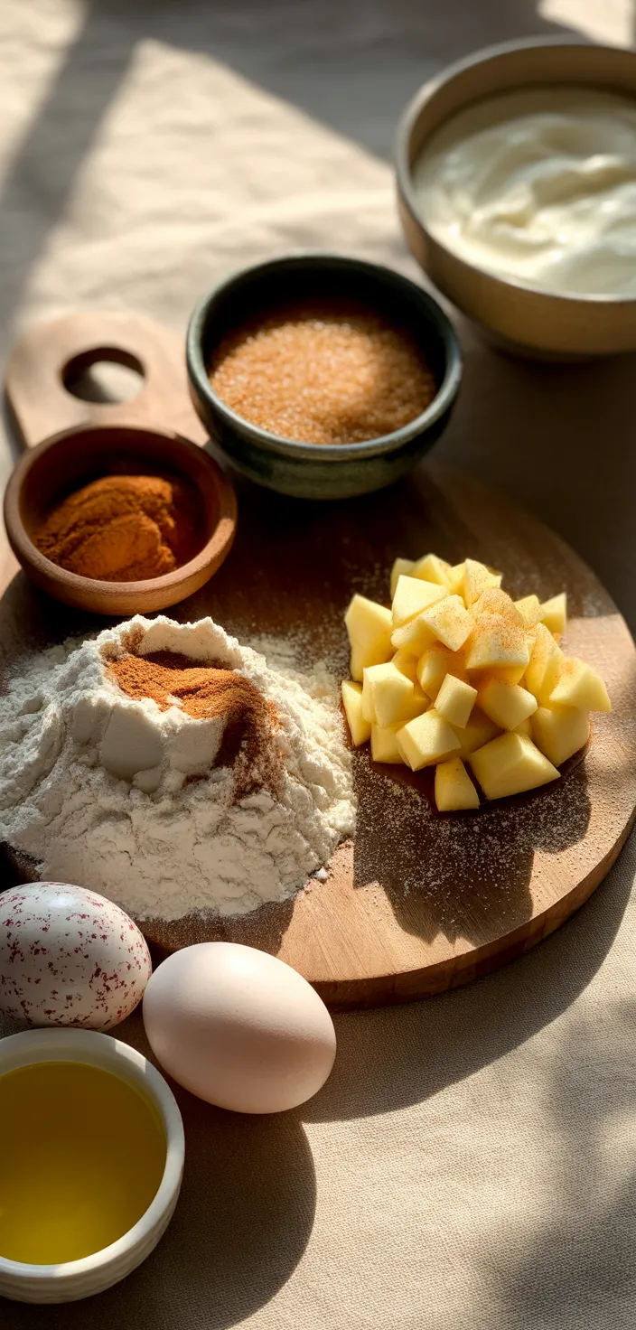 Ingredients photo for Apple Cinnamon Loaf Cake Recipe