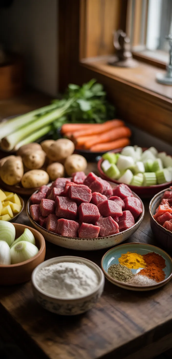 Ingredients photo for Crock Pot Beef Stew Recipe