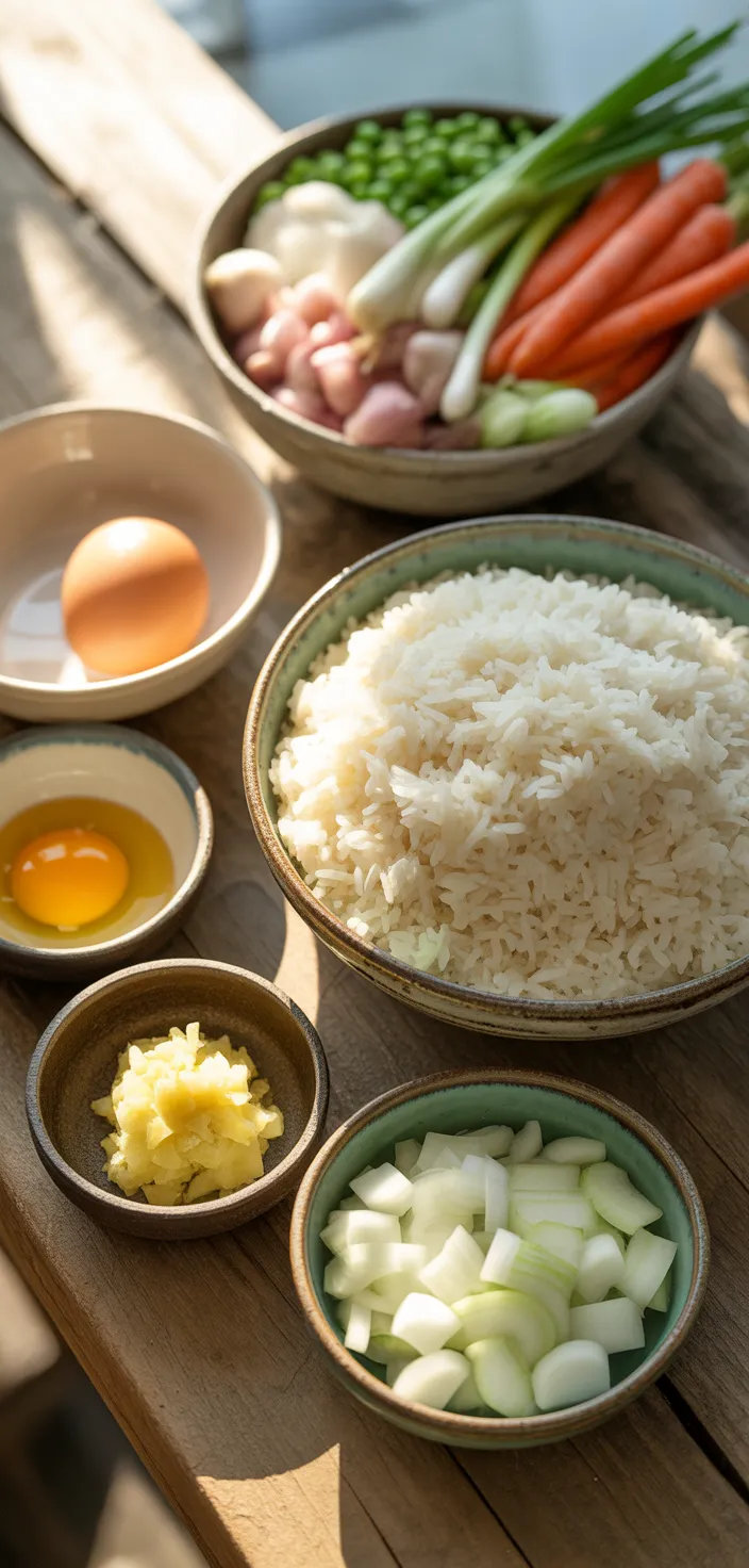 Ingredients photo for Freakin’ Fantastic Fried Rice Recipe