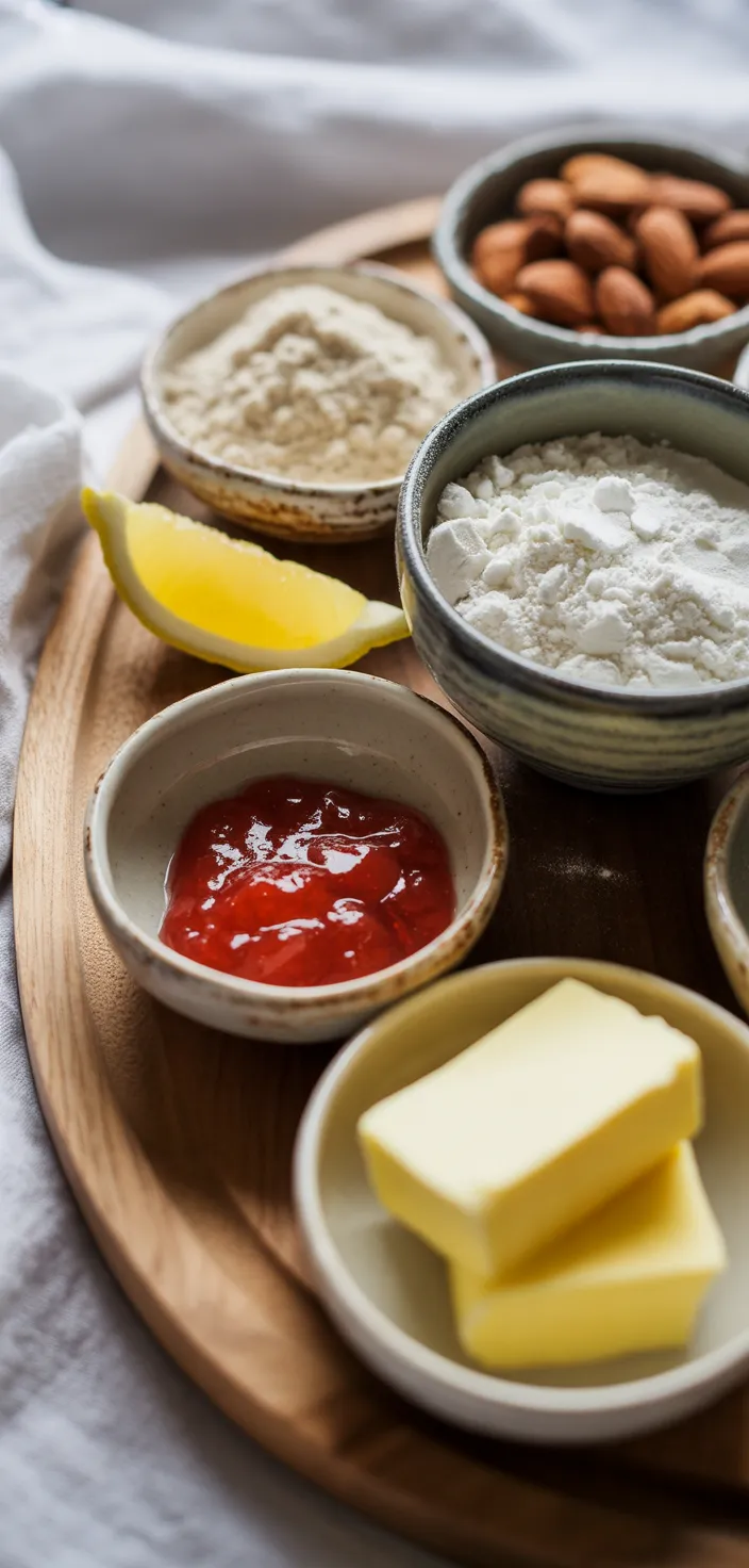 Ingredients photo for Linzer Cookies Italian Stawberry Jam Recipe