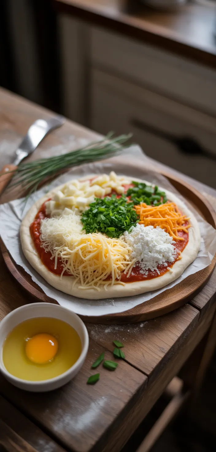 Ingredients photo for Cheesy Pull Apart Christmas Bread Recipe