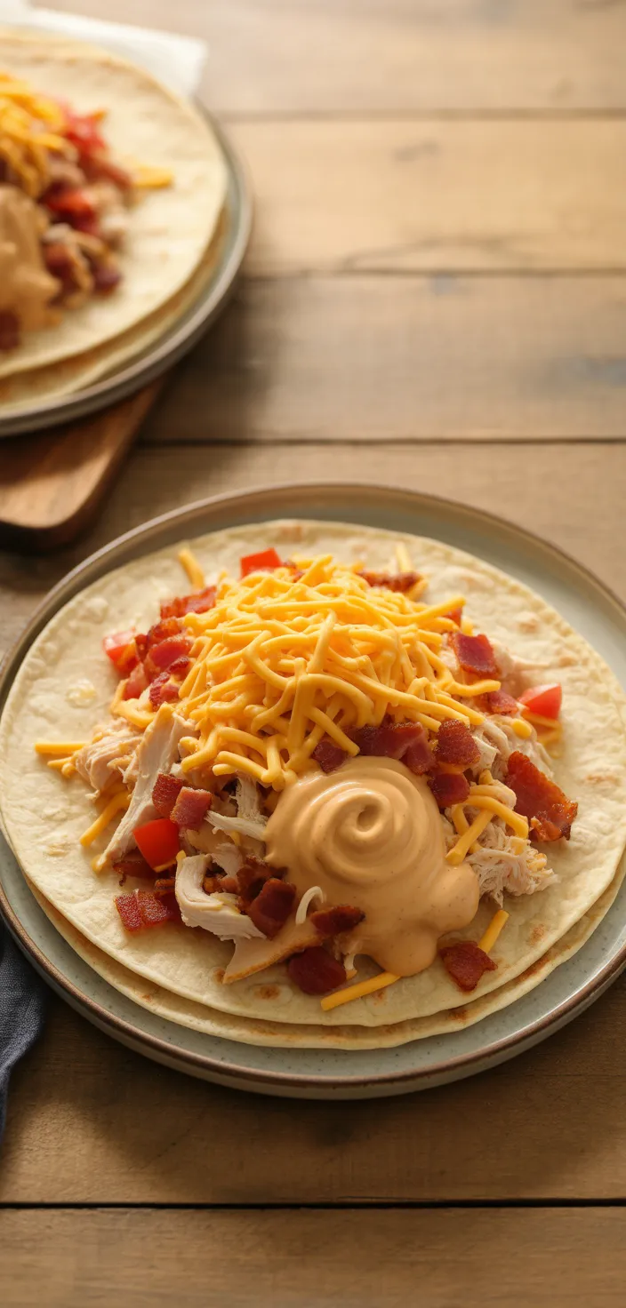 Ingredients photo for Chicken Bacon Ranch Crunchwrap Recipe