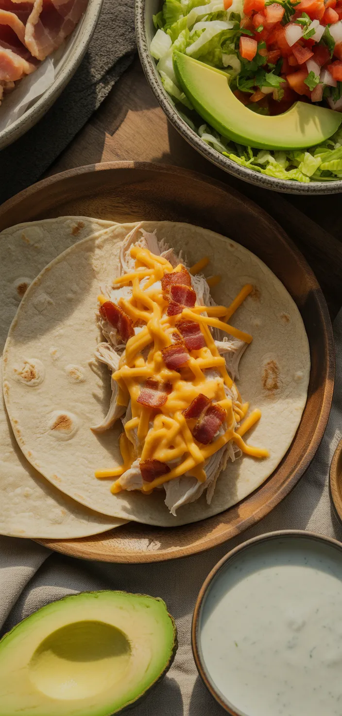 Ingredients photo for Chicken Bacon Ranch Wraps Recipe