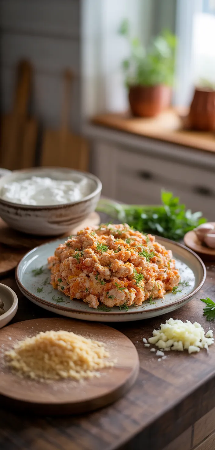 Ingredients photo for Chicken Ricotta Meatballs With Spinach Alfredo Sauce Recipe