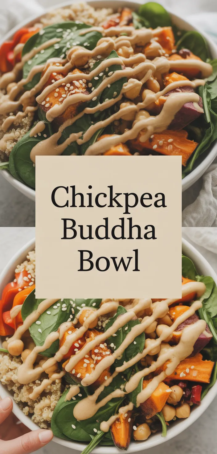 A photo of Vegan Sweet Potato Chickpea Buddha Bowl Recipe