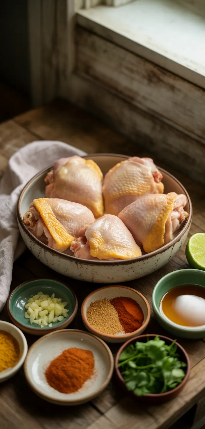 Ingredients photo for Crispy Cilantro Lime Chicken Thighs Recipe