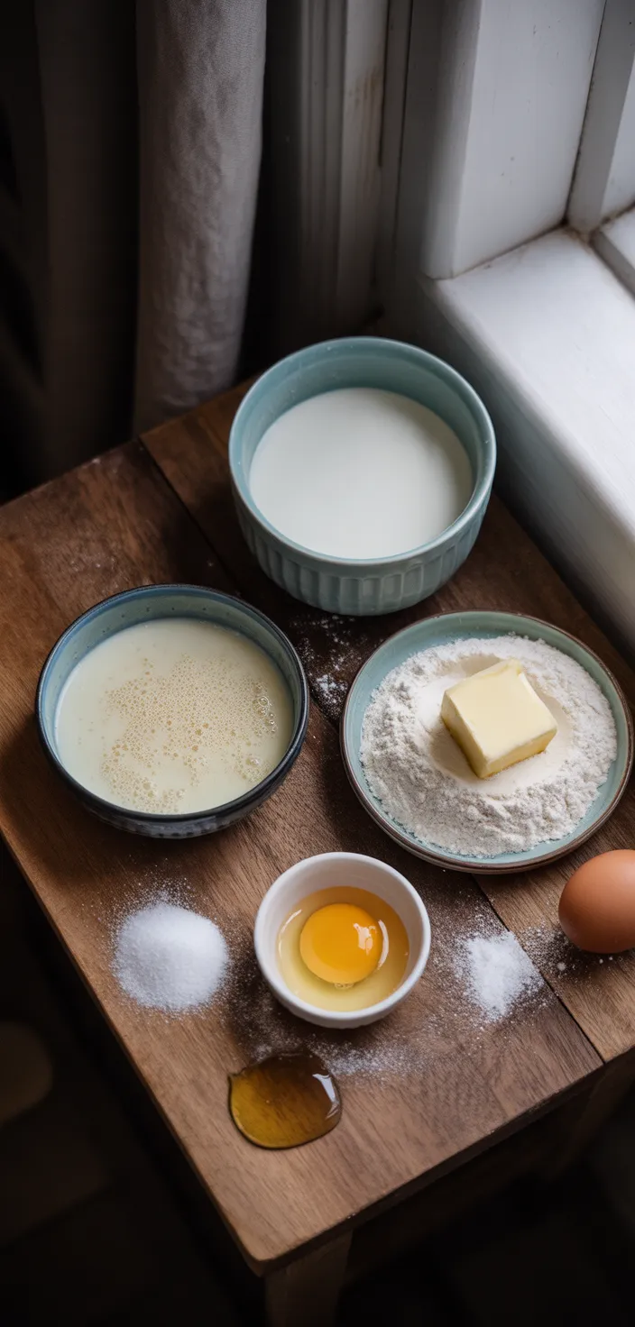Ingredients photo for Homemade Yeast Rolls From Scratch Recipe
