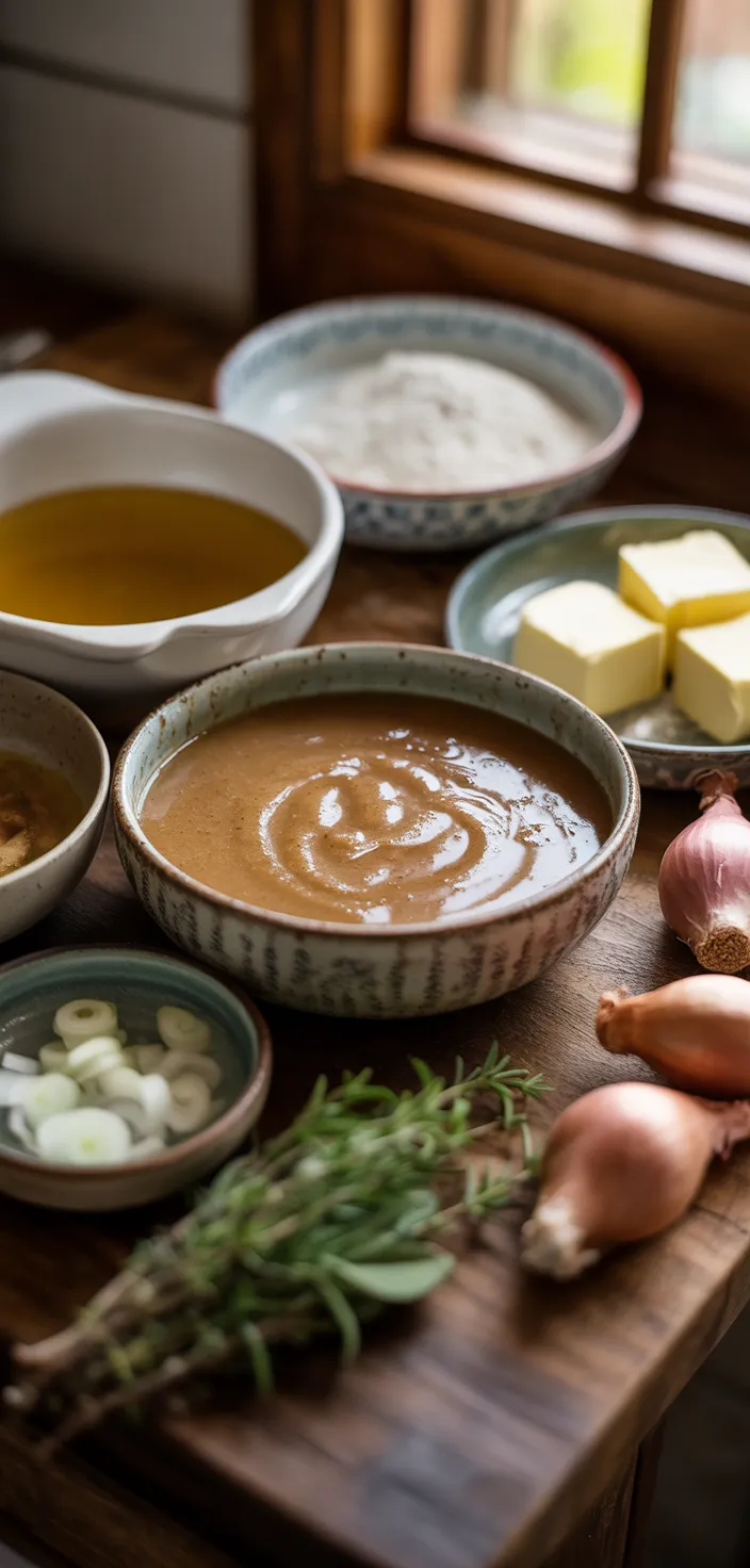 Ingredients photo for How To Make Perfect Turkey Gravy From Scratch Recipe