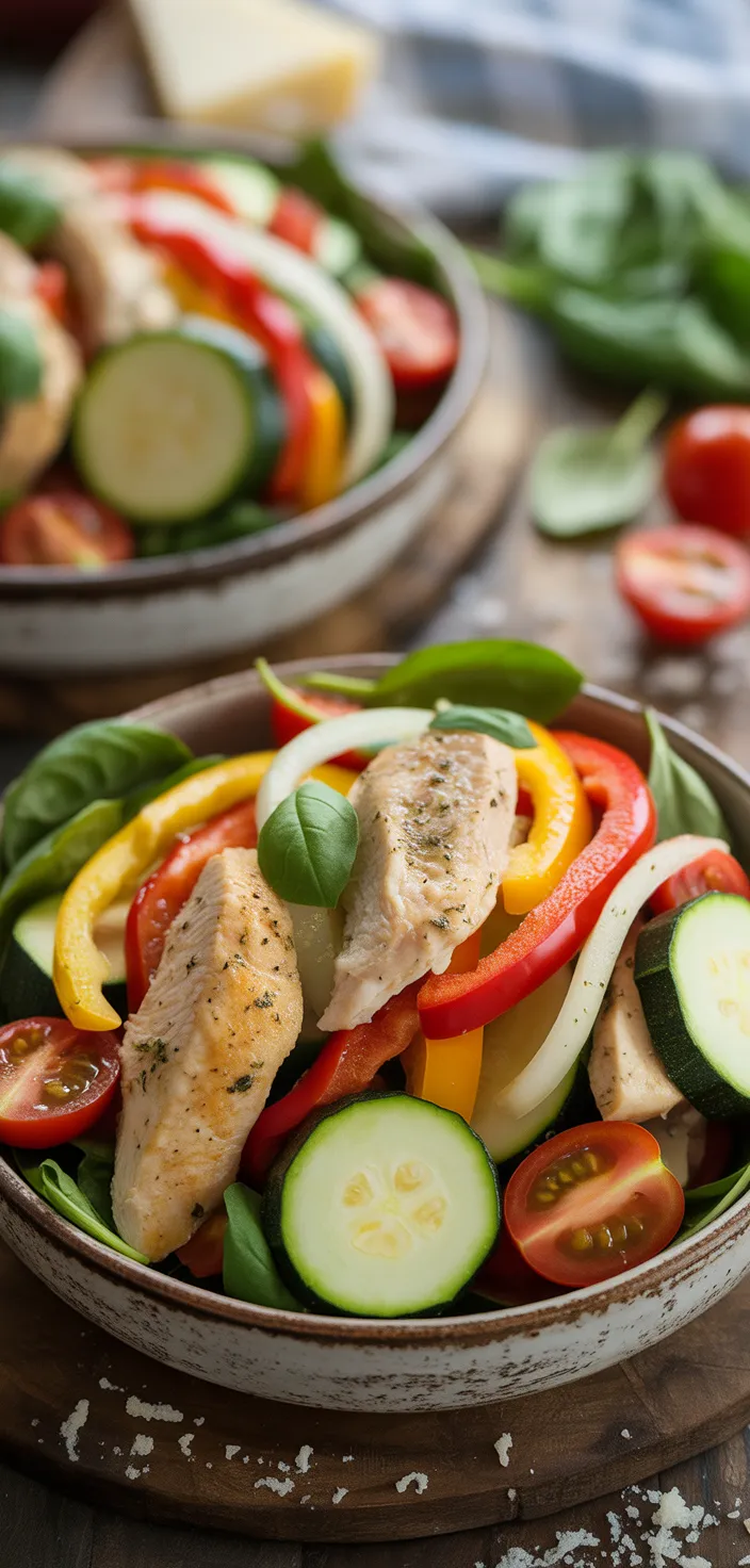 Ingredients photo for Italian Chicken And Vegetable Skillet Recipe