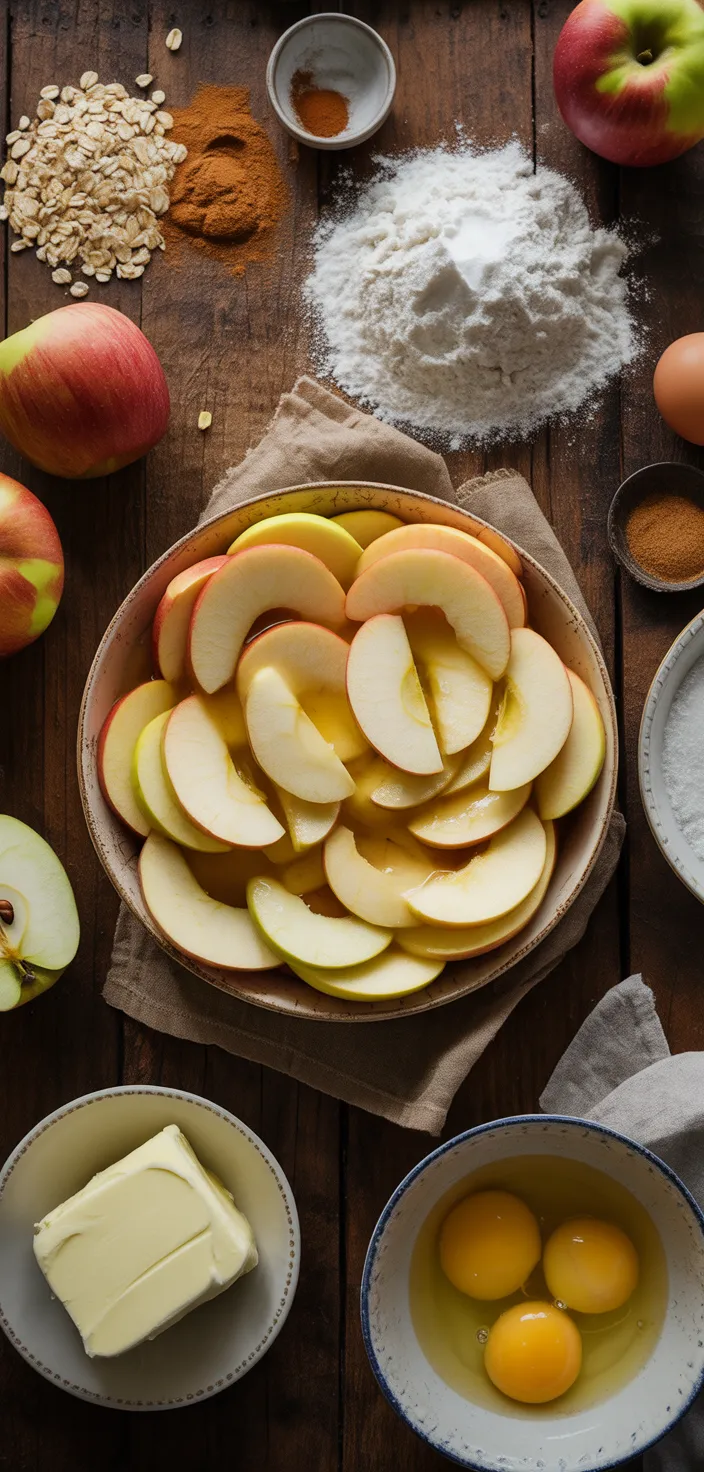 Ingredients photo for Jamie Oliver Apple Pie Cake Recipe