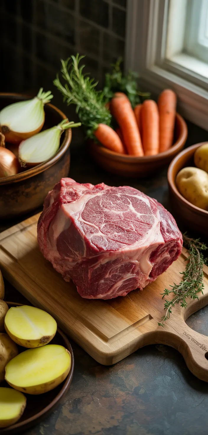 Ingredients photo for Tender Slow Cooker Chuck Roast (Crockpot Recipe)